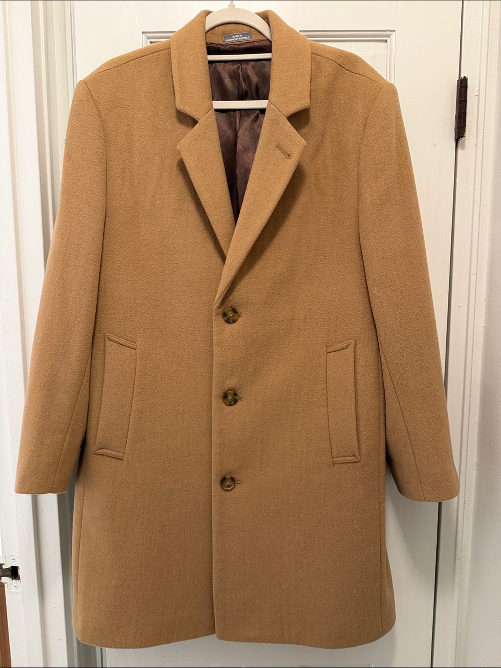 Michael Kors Men's Camel Overcoat - Wool Cashmere Blend Coat 40S like new